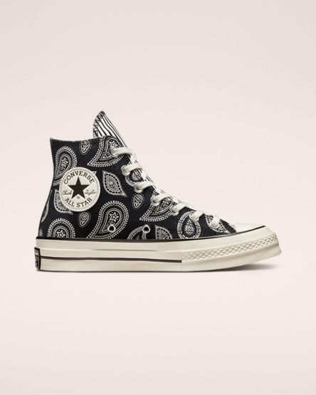 Tenisi Inalti Dama Converse Chuck 70 Paisley Negrii | RO WJZPA617